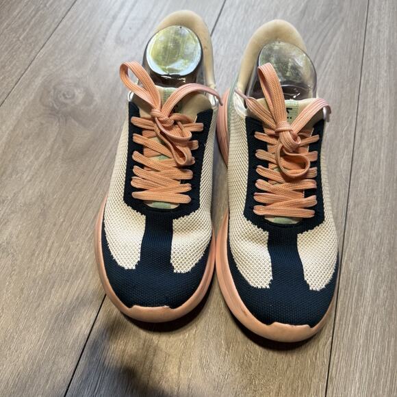 Kizik Womens Size 8.5 Men’s 7.5 SlipOn Hands-Free Sneakers Peach Cream Mint Knit - Picture 12 of 14